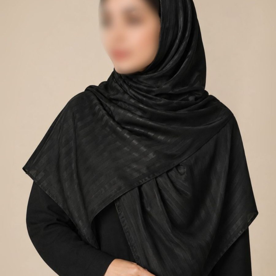روسری مشکی نذر محرم راه راه