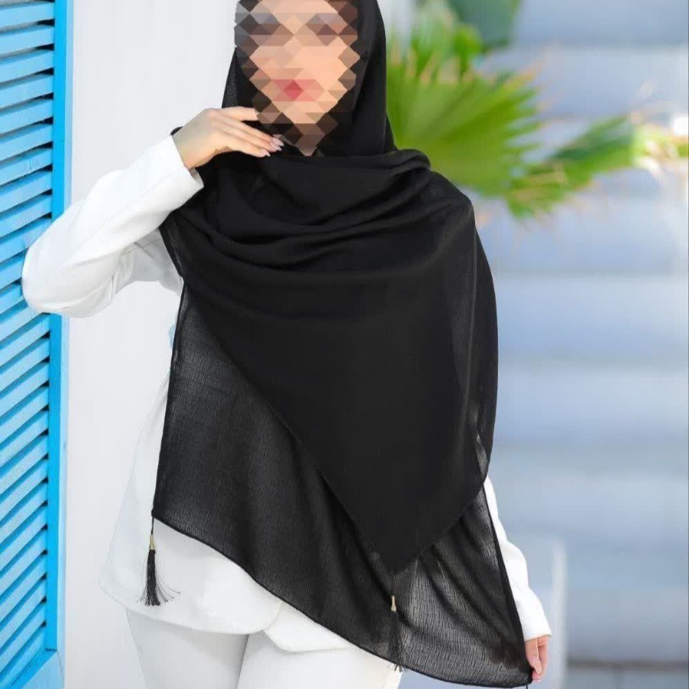 شال کریشه مشکی