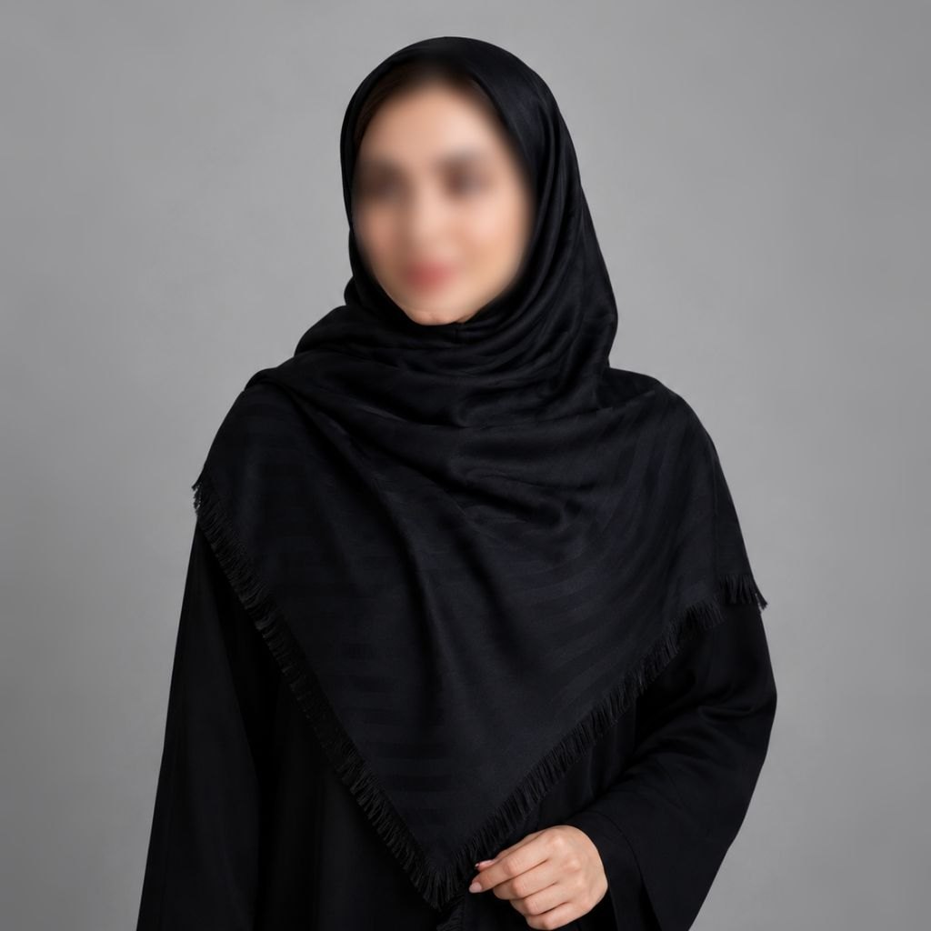 روسری نذری مشکی لبه ریش